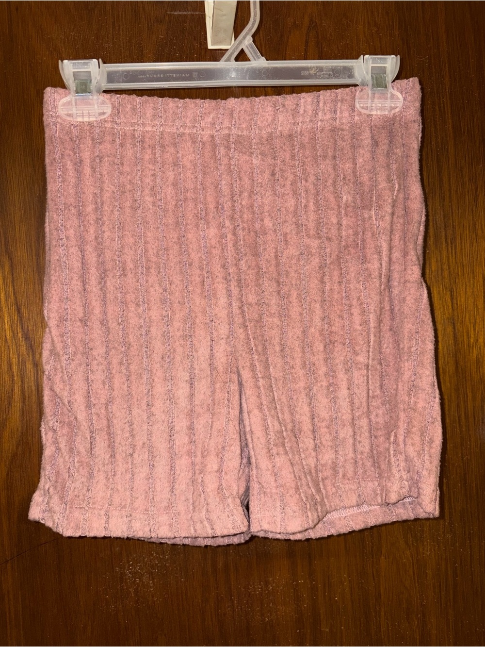 Cozy Ribbed Pink Women's Shorts